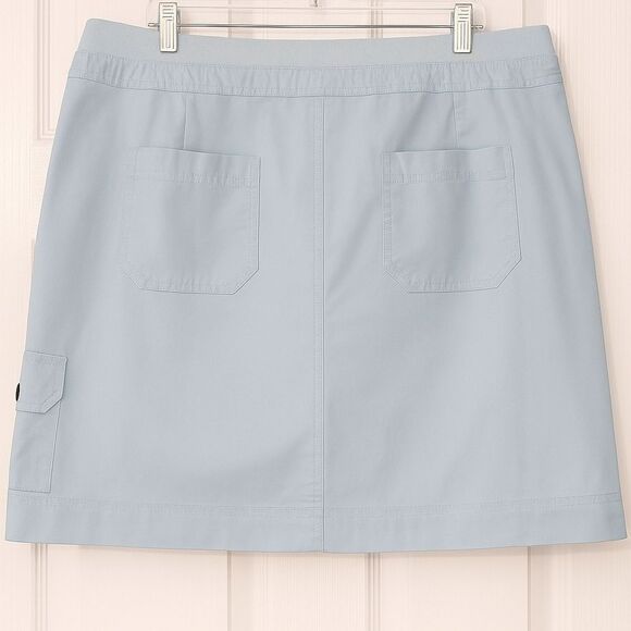 Karen Scott Light Blue Skort with Built-In Shorts Size XL Side Cargo Pockets - Picture 4 of 9